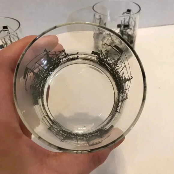 COPENHAGEN Tobacco Ship Logo Glasses Lot Of 3 Rocks Lowball Juice - Picture 6 of 10